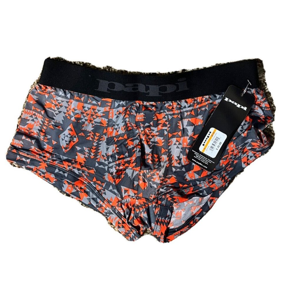 PAPI RED/GREY BRAZAILIAN STRETCH TRUNK UNDERWEAR S-XL BNWT 626594-982